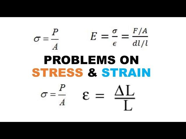 PROBLEMS ON STRESS & STRAIN