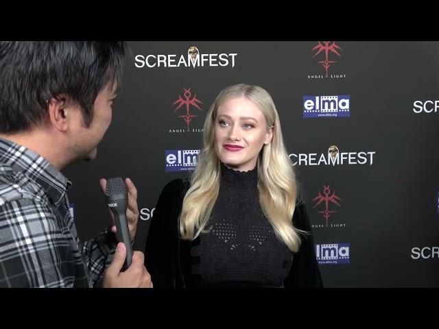 Olivia Taylor Dudley Carpet Interview at Screamfest 2023 for Onyx the Fortuitous