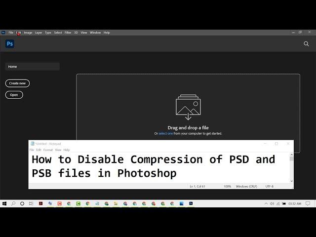 How to Disable Compression of PSD and PSB files in Photoshop