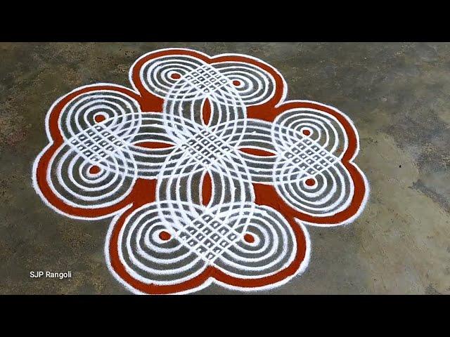 Aadi madham Rangoli / Easy padi kolam / Friday muggulu