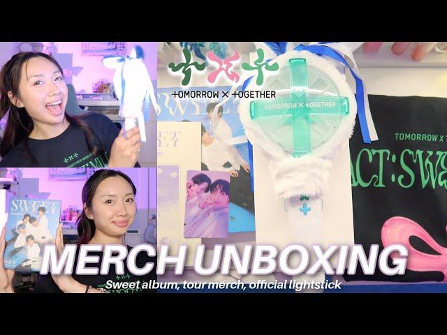  TXT MERCH UNBOXING : Sweet Album (Ver. B), Official Lightstick, Act: Sweet Mirage Tour Merch