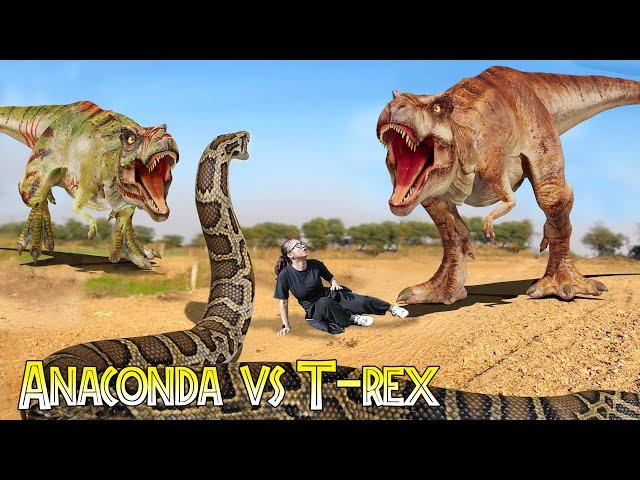 Most Dramatic Hollywood movies (2023) | Dinosaur Vs Anaconda | T-rex Attack | dinosaur | Ms.sandy