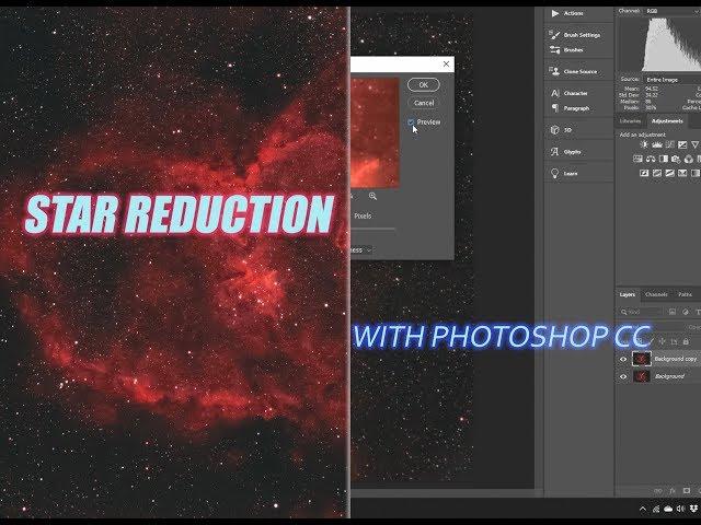 Reducing and Brightening Stars With Photoshop cc