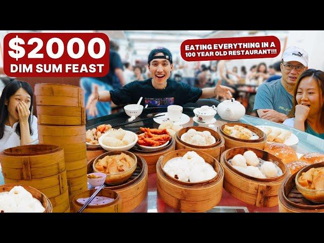 $2000 DIM SUM CHALLENGE at the Legendary Lin Heung Lau 蓮香樓! | Best Push Cart Dim Sum in Hong Kong!?