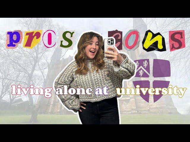 PROS and CONS of living alone as a uni student | my advice for students living in studio flats