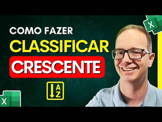 Como Colocar em Ordem Crescente ou Decrescente uma tabela no excel [ ordem alfabética ]