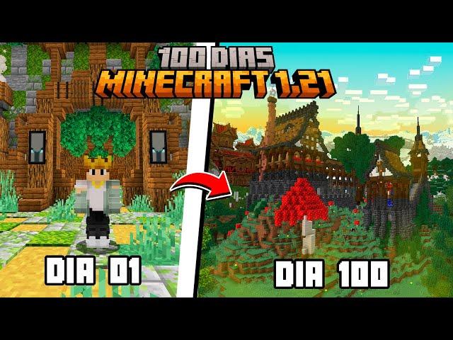 Sobrevivi 100 Dias no Minecraft Survival 1.21