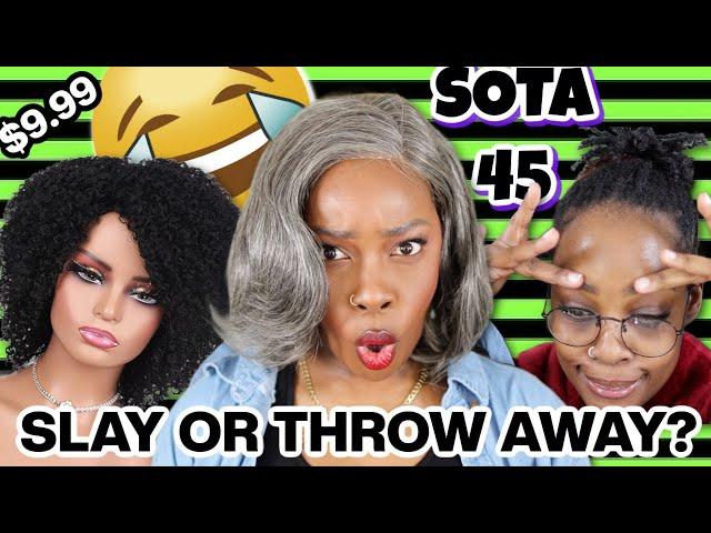 Slay Or Throw Away 45! | Trying Cheap Wigs & Here's What Happened! | AMAZON Edition | MARY K. BELLA