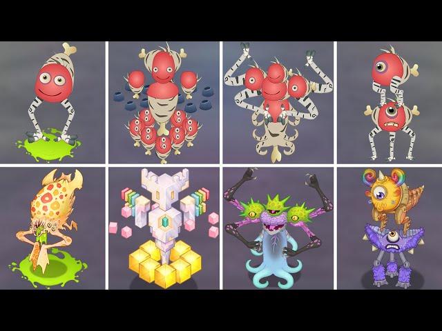 ALL Monsters Ethereal Workshop Vs RawZebra Monsters | My Singing Monsters