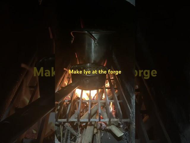 Making lye at the forge