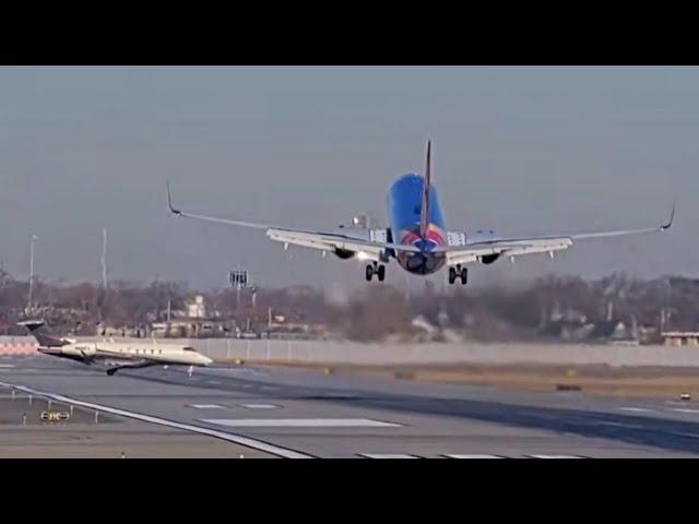 Southwest Airlines plane avoids near collision with private jet in Chicago