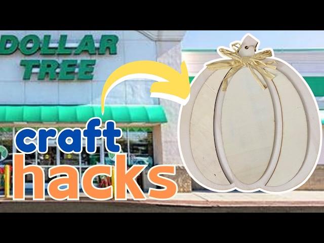 GENIUS Dollar Tree DIY WOOD PUMPKIN Fall Decor Crafts