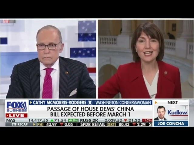 Leader Rodgers Joins Kudlow to Discuss the Democrats' America Concedes Act (2.2.22)