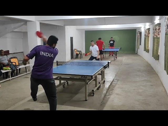 amazing table tennis Dr kinshuk soni vs Karan taneja bhaisahab