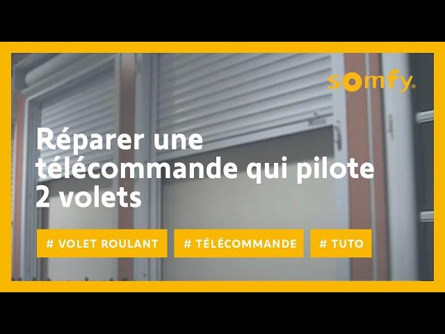 Comment réparer une télécommande qui pilote deux volets au lieu d'un ? | Somfy