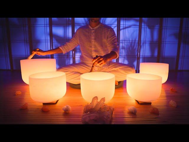 Anxiety Erasing Sound Bath  Low frequency singing bowl music for sleep