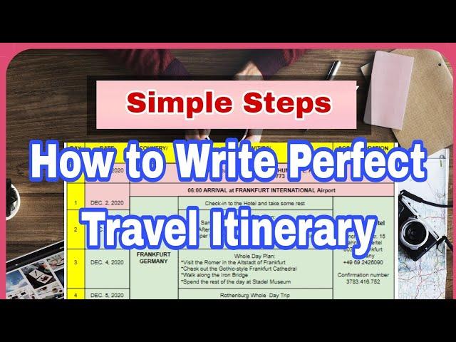 How to Write a TRAVEL ITINERARY (step-by-step guide) high chance of approval #visa#schengenvisa