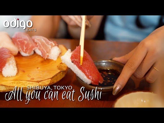 We found an all you can eat Sushi & Seafood bar in Tokyo, Shibuya