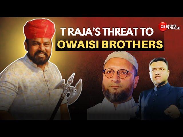 BJP MLA T Raja Singh Openly Threatens Asaduddin Owaisi, Akbaruddin Owaisi During Shoba Yatra