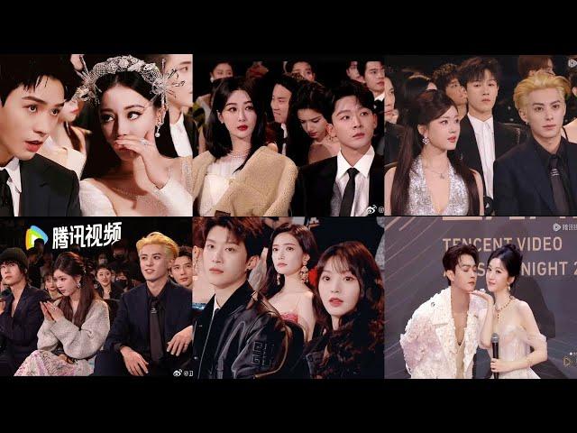 Chinese celebrity couples share the same frame at Tencent Video All Star Night 2023