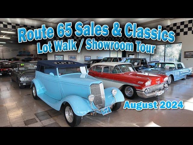 CLASSIC CARS FOR SALE  - Showroom Tour  / Lot Walk -  Route 65 Sales and Classics