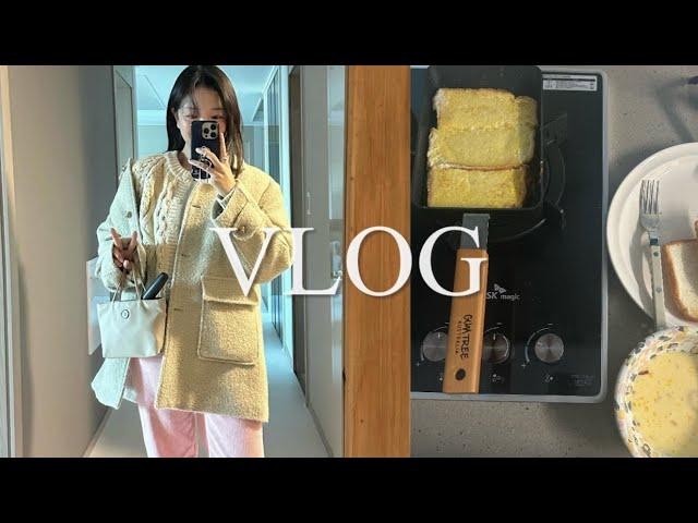 VLOG 짧은 일상 영상 • 프렌치토스트 • 햄최몇 • 건강 마쥬스 • 방사님의 꽃다발 뇌물 • 무생채 비빔밥 • 일산 주막보리밥 • 깨알 사이클