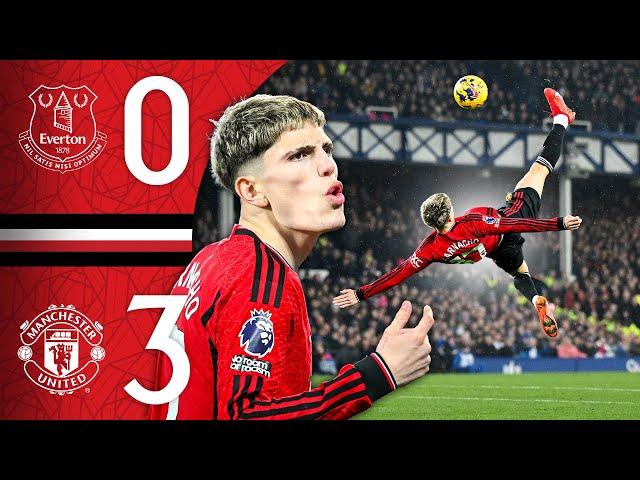 Garnacho UNBELIEVABLE Overhead Kick!  | Everton 0-3 Man Utd | Highlights