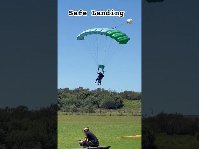 Safe landing from sky diving ||