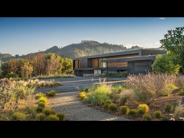 This sleek $6,950,000 Calistoga Residence offers resort style living with ultimate privacy