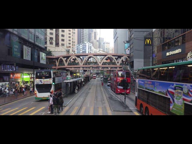 【4K】Tram Tour, North Point to Happy Valley, Hong Kong |  Ride on Ding Ding +