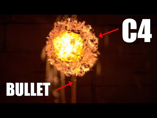 Can Explosions Deflect Bullets? 2 MILLION FPS - The Slow Mo Guys