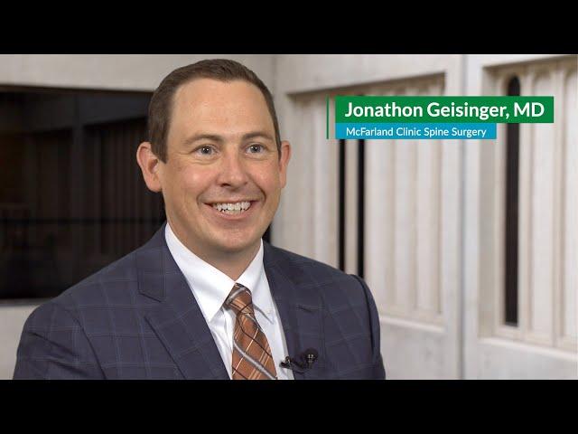 Jonathon Geisinger, MD – Spine Surgeon in Ames, Iowa | McFarland Clinic