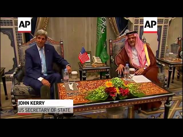 US Secretary of State John Kerry met Saudi Foreign Minister Saud bin Faisal in Jeddah, Saudi Arabia