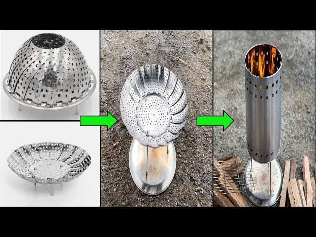 Making a brazier with a stainless steel container for steaming dishes