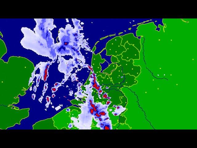 Buienradar timelapse onweer | 28 & 29 juni 2011 | Zware buien!