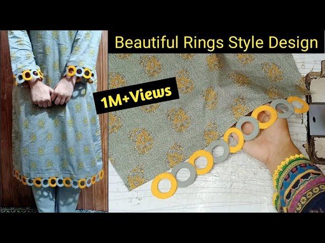 New daman and sleeves design cutting and stitching | ring wala daman design | sleeves design