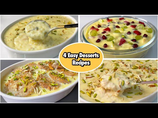 4 Easy Dessert Recipes That any one can make in Minutes 