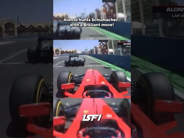 Alonso hunts Schumacher with a Brilliant move! #f1 #f12025