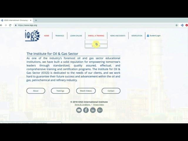 How to Enroll an IOGS Level 1 Online Training