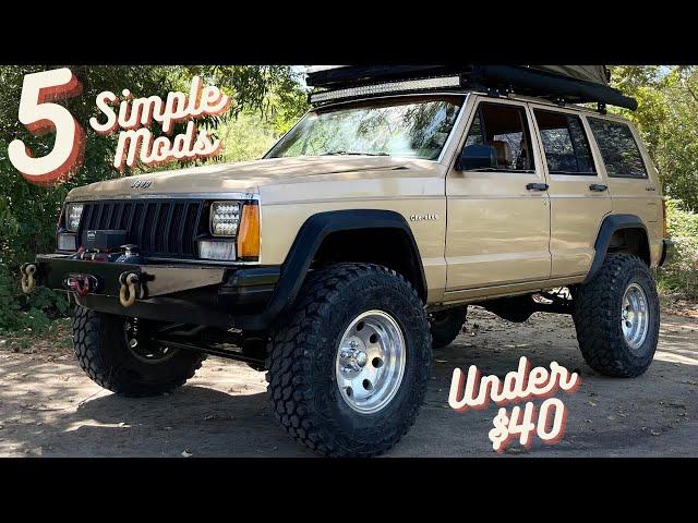 5 SIMPLE Upgrade Mods For The Jeep Cherokee Xj