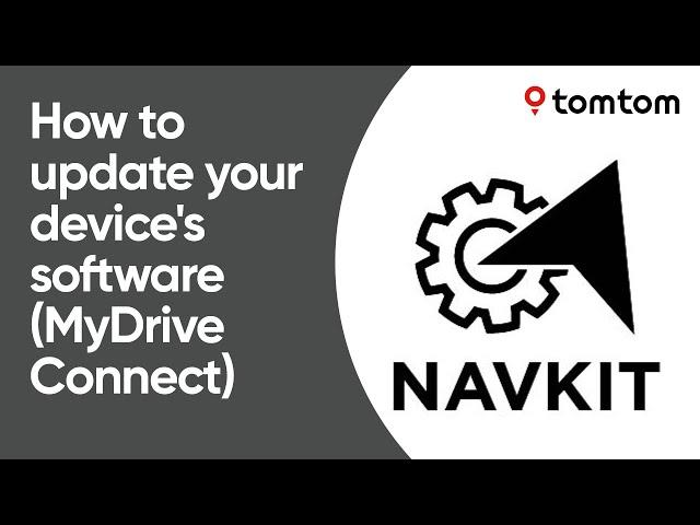 Updating the software on your navigation device with MyDrive Connect