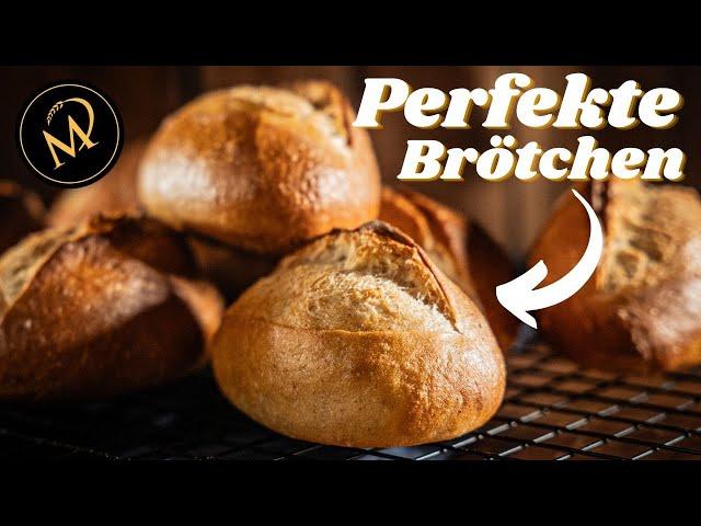 Perfekte, luftige Brötchen ohne Kneten - Einfache Semmel ohne Küchenmaschine - No Knead Breads