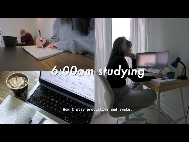 6AM Productive Mornings ️ | early studying and research, morning routine, days in my life