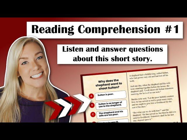 Reading Comprehension Practice Test with Answers | Short Story #1 (Elementary/Pre-Intermediate)