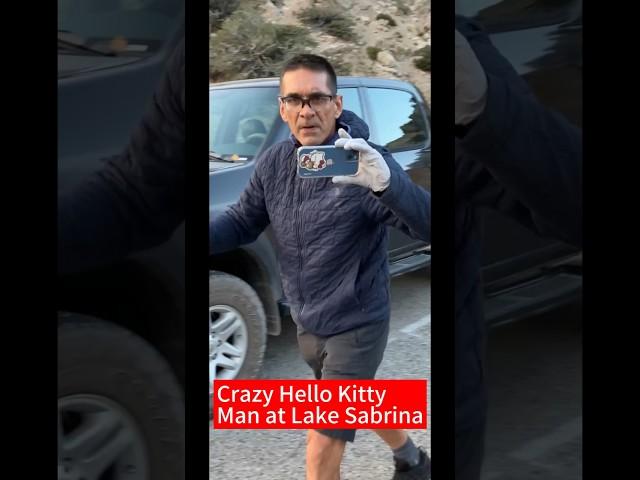 Watch out for this crazy Hello Kitty Man at Lake Sabrina in Bishop, CA. #ytshorts #shorts