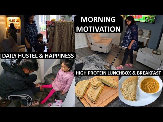 6 AM Start Of Daily Routine - School Lunch Box, Breakfast, School Run & Cleaning