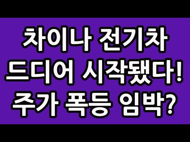 차이나 전기차 SOLACTIVE 주식 주가 전망 타이거 TIGER 중국 ETF 비야디 테슬라 니콜라 루시드 엔비디아 아이온큐 TQQQ SOXL TMF 기다렸던 시작!