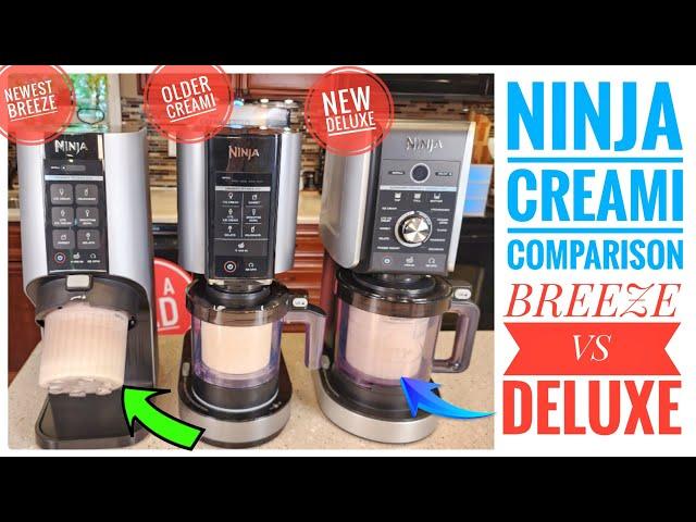 Ninja CREAMi Ice Cream Maker Comparison New Breeze vs Deluxe      I LOVE ALL 3!!!