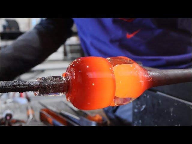 2000 Degree Hot Glass! Incalmo Technique Glassblowing Demonstration