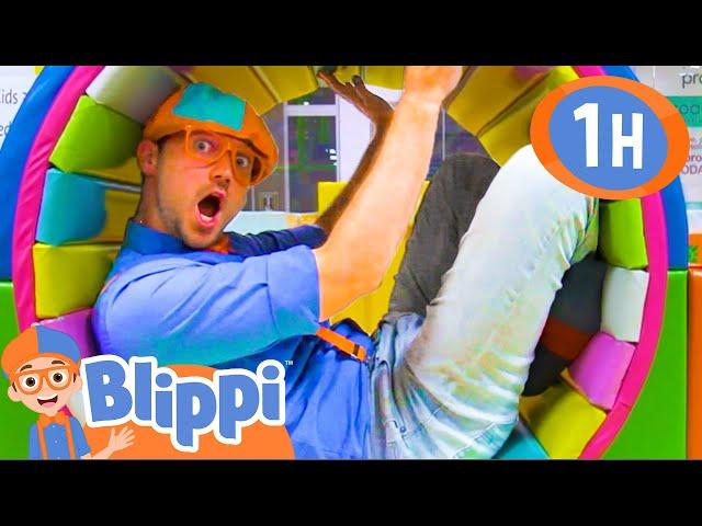 Blippi Visits an Indoor Playground (Funtastic Playtorium) | 1 HOUR OF BLIPPI TOYS | Education